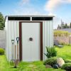 6 ft x 5 ft Outdoor Metal Storage Shed – White