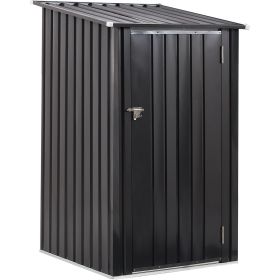 Outdoor Storage Shed – 3 x 3 FT Metal Steel Garden Tool Shed with Lockable Door
