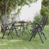 Set of 4 Anthracite Folding Garden Chairs