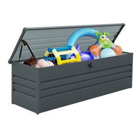260‑Gallon Metal Outdoor Deck Box – Lockable, Extra‑Large Patio Storage