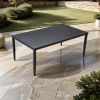Rectangular Aluminum Patio Dining Table with Umbrella Hole – 40" x 70"