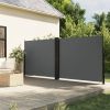 Retractable Side Awning – Anthracite 70.9" x 236.2"