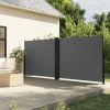 Retractable Side Awning – Anthracite 63" x 472.4"