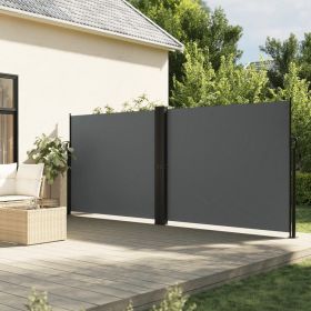 Retractable Side Awning – Anthracite 63" x 472.4"