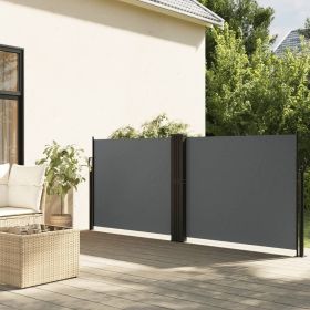 Retractable Side Awning – Anthracite 55.1" x 236.2"