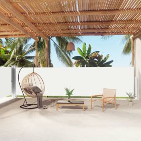 Retractable Side Awning Cream 63"x393.7"