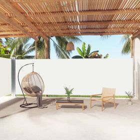 Retractable Side Awning Cream 78.7"x393.7"