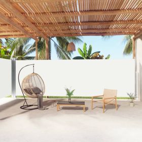 Retractable Side Awning Cream 70.9"x393.7"