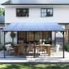 10' x 14' Wall‑Mounted Lean‑To Pergola Gazebo – Heavy‑Duty Metal with Polycarbonate Roof