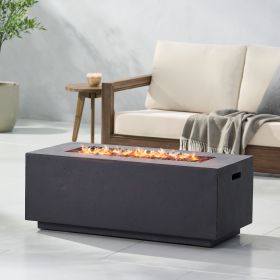 40" Rectangular 40,000 BTU MGO Propane Fire Pit in Light Gray (Tank Cover Not Included)