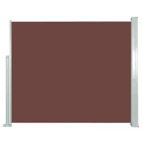 Retractable Side Awning 47.2"x118.1" Brown