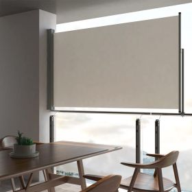 Patio Retractable Side Awning 55.1"x118.1" Cream