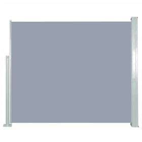 Retractable Side Awning 47.2" x118.1" Gray