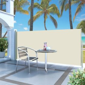 Retractable Side Awning 47.2" x118.1" Cream