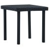 Compact Black PE Rattan Garden Table
