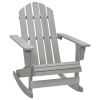 Grey Hardwood Garden Rocking Chair