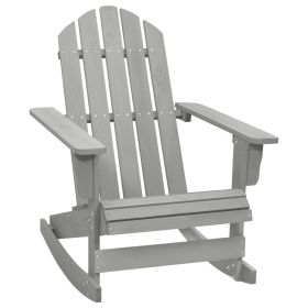 Grey Hardwood Garden Rocking Chair