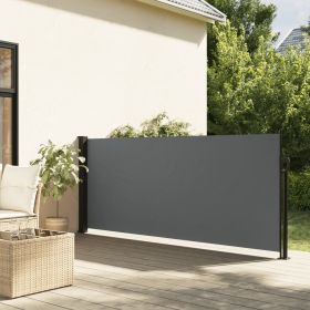 Retractable Side Awning Anthracite 55.1"x196.9"