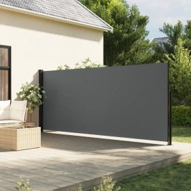 Retractable Side Awning Anthracite 70.9"x196.9"
