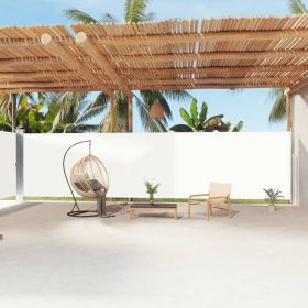 Retractable Side Awning Cream 78.7"x472.4"
