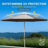 9 ft Patio Umbrella – Push‑Button Tilt & Crank, UV‑Protection Market Sun Umbrella