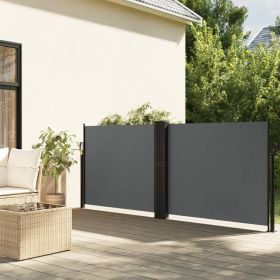 Retractable Side Awning Anthracite 39.4"x236.2"