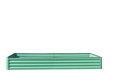 8x4x1 ft Galvanized Raised Garden Bed – Green, Outdoor Planter Garden Boxes