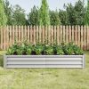 6' x 3' x 1' Raised Garden Bed – Silver Corrugated Metal