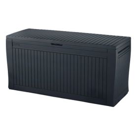 Comfy Outdoor Storage 71 Gallon Resin Deck Box, Anthracite Gray