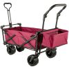 Extra Large Collapsible Garden Cart with Removable Canopy – Folding Wagon