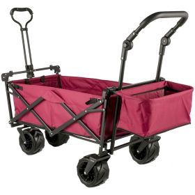 Extra Large Collapsible Garden Cart with Removable Canopy – Folding Wagon