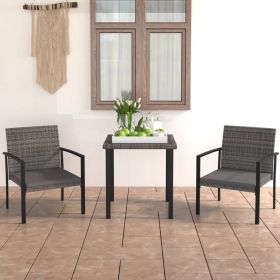 Grey and Black Outdoor Dining Set