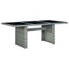 Light Grey and Black Garden Table