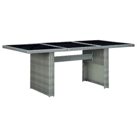 Light Grey and Black Garden Table