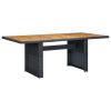 Dark Grey and Brown Garden Table