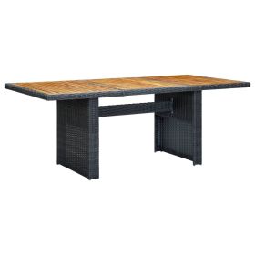 Dark Grey and Brown Garden Table