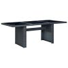 Dark Grey and Black Garden Table