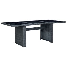 Dark Grey and Black Garden Table