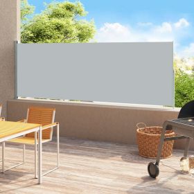 Patio Retractable Side Awning 70.9"x196.9" Gray