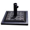 17.5" Heavy‑Duty Umbrella Base – 30 lb Square Bronze Stand