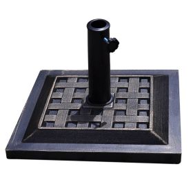 17.5" Heavy‑Duty Umbrella Base – 30 lb Square Bronze Stand