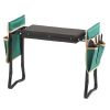 Folding Garden Kneeler & Seat with Wide Pad and 2 Tool Bags