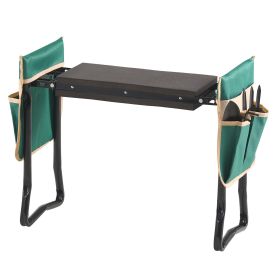 Folding Garden Kneeler & Seat with Wide Pad and 2 Tool Bags