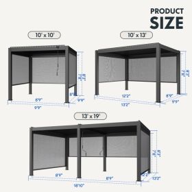 Aluminum Louvered Pergola Kit 13' x 19'