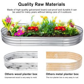 Galvanized Planter Bed,Galvanized Raised Garden Bed Kit, Galvanized Planter Raised Garden Boxes Outdoor