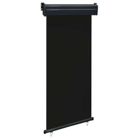 Balcony Side Awning 41.3"x98.4" Black