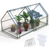 Portable Mini Greenhouse with Roll-Up Zipper Doors – Waterproof, UV-Resistant PVC Cover, 70.86 × 33.46 × 37.4 in