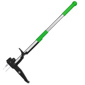 38.97 in Aluminum Stand-Up Weed Puller – 4-Claw Manual Root Remover for Lawn, Yard, and Garden