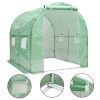 Medium Greenhouse with Green PE Mesh Fabric & Galvanized Steel Frame