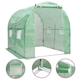Medium Greenhouse with Green PE Mesh Fabric & Galvanized Steel Frame